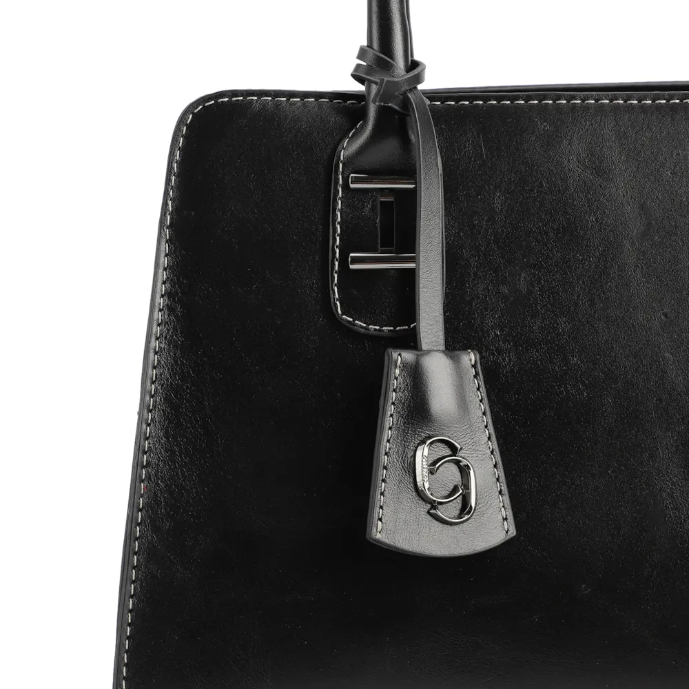 Bolsa Tote Couro Preto - imagem 5