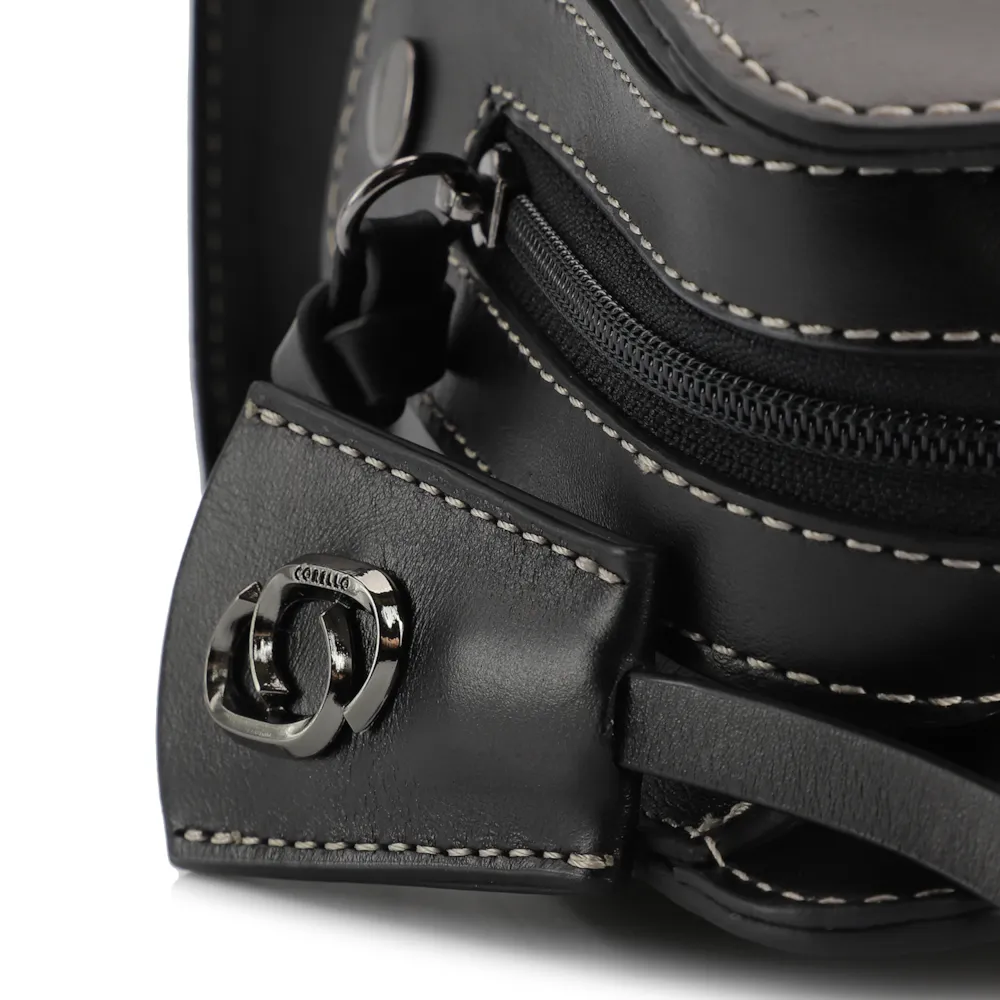 Bolsa Tote Couro Preto - imagem 6