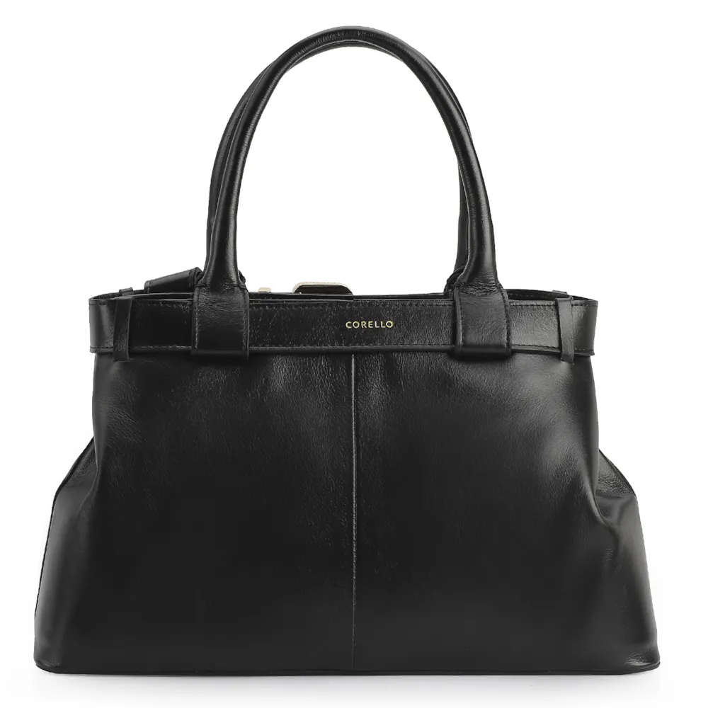 Bolsa Tote Couro Preto - imagem 3