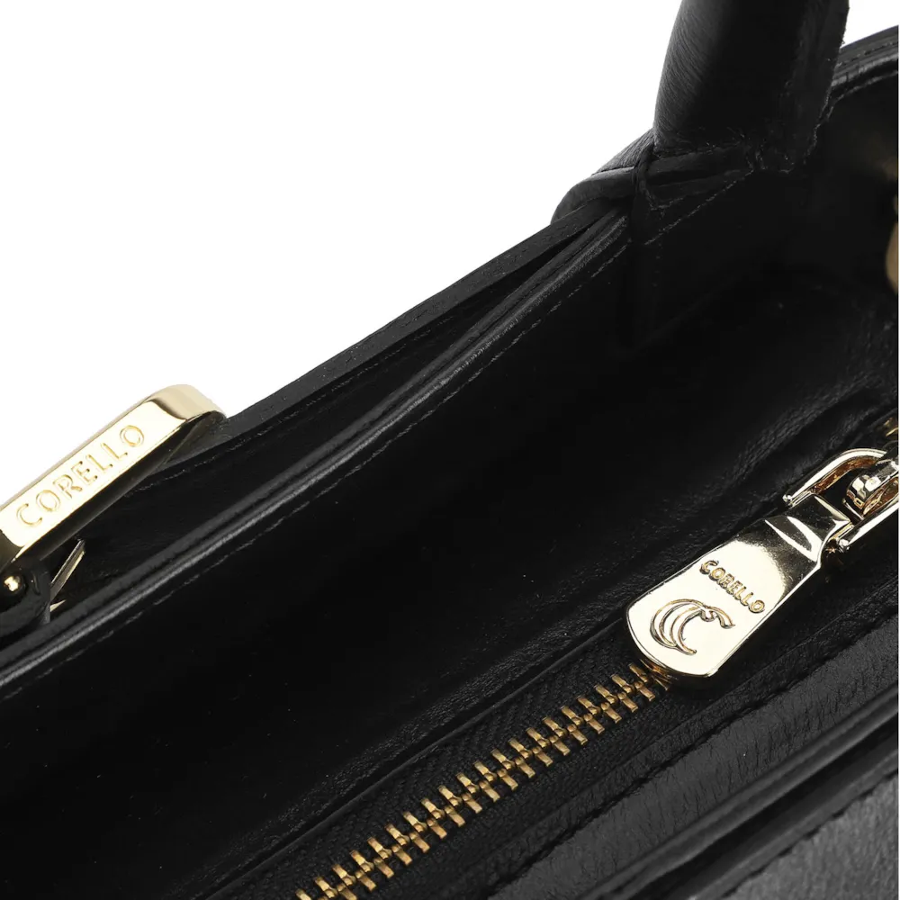 Bolsa Tote Couro Preto - imagem 5