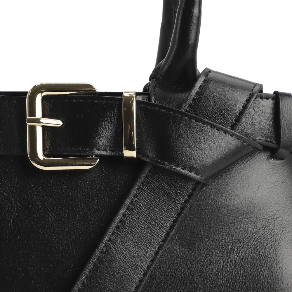 Bolsa Tote Couro Preto - imagem 6