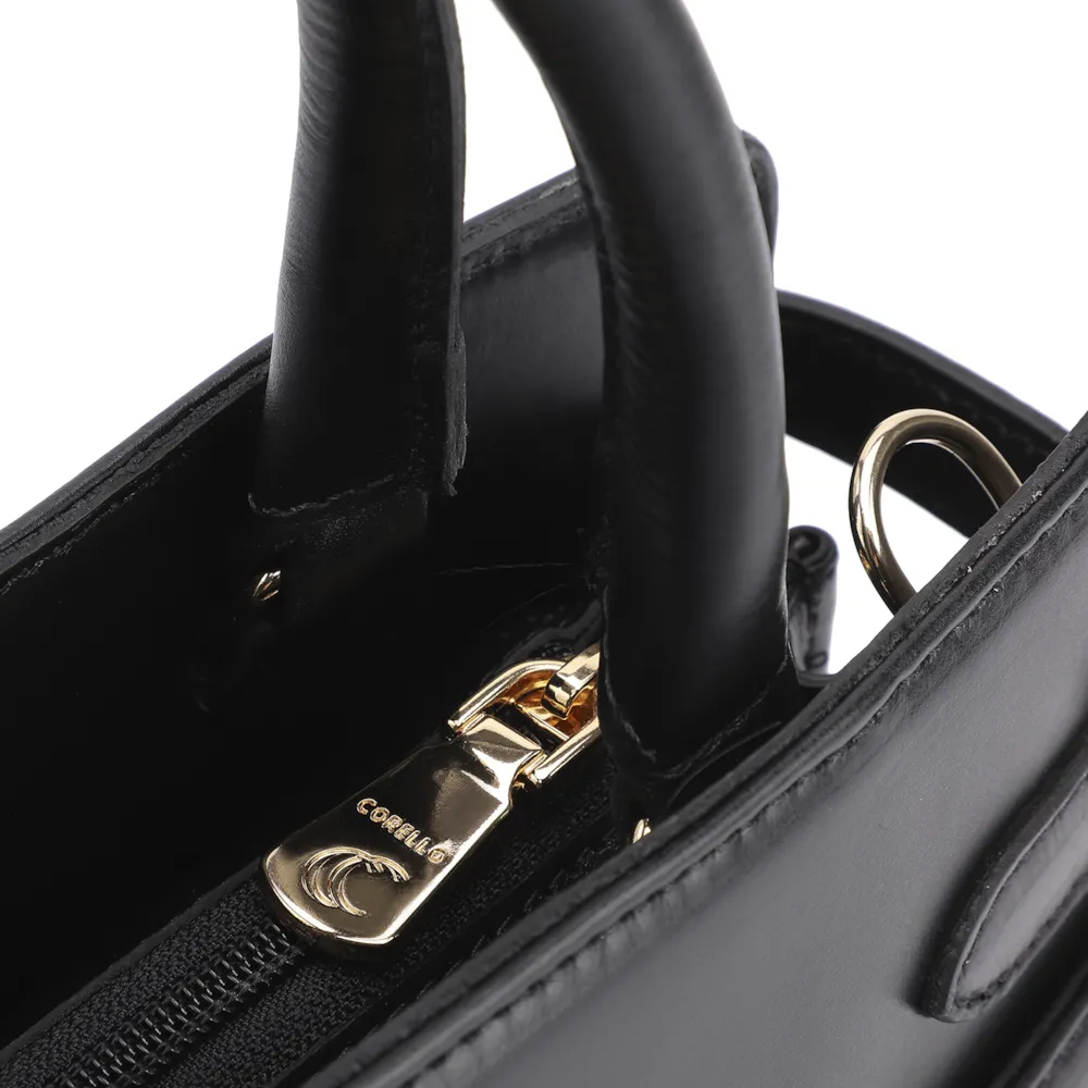 Bolsa Tote Couro Preto - imagem 5