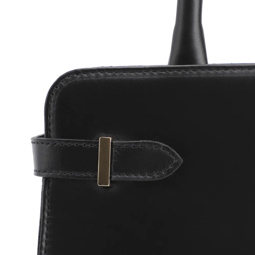 Bolsa Tote Couro Preto - imagem 7