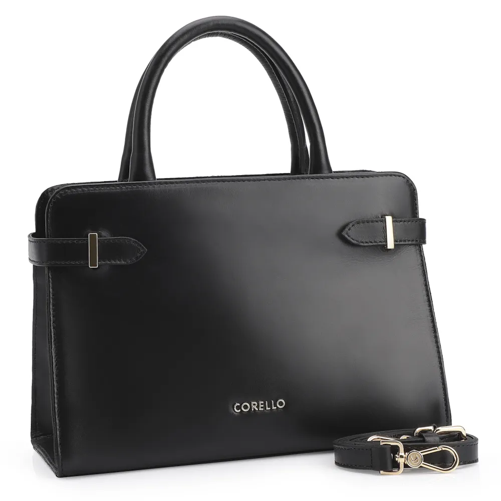 Bolsa Tote Couro Preto - imagem 2