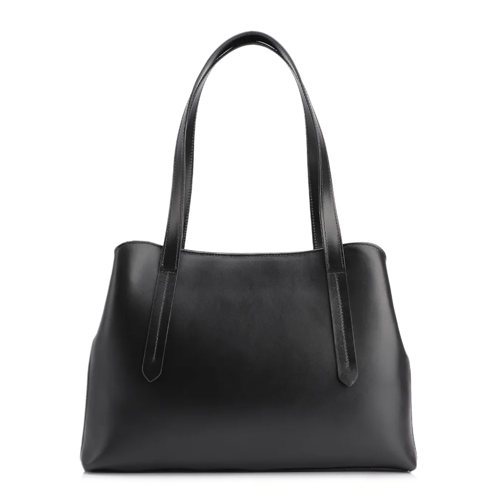 Bolsa Tote Couro Preto - imagem 4