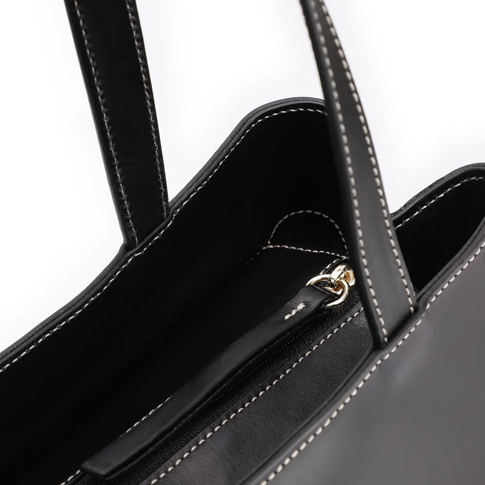 Bolsa Tote Couro Preto - imagem 6