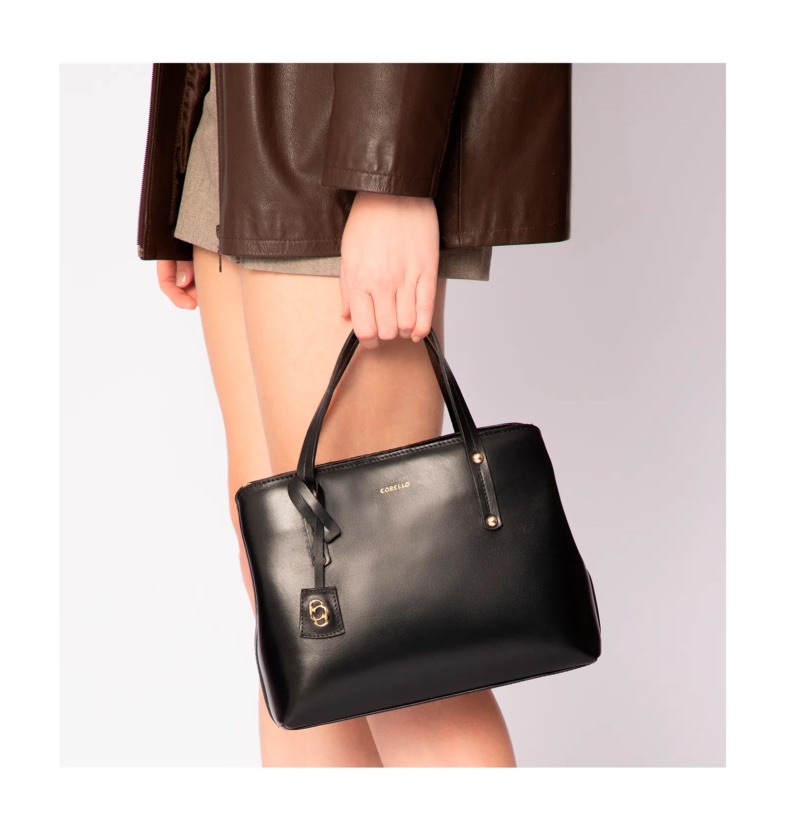 Bolsa Tote Couro Preto