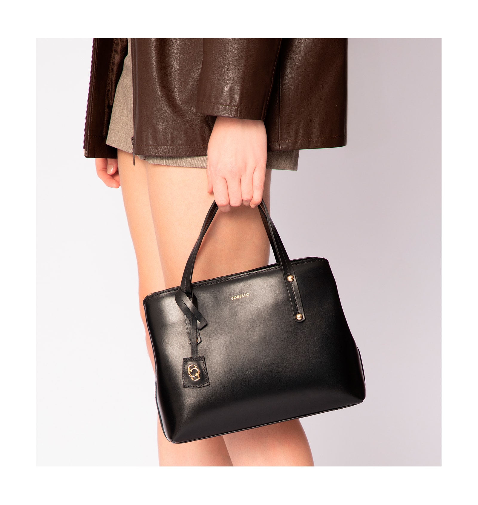 Bolsa Tote Couro Preto
