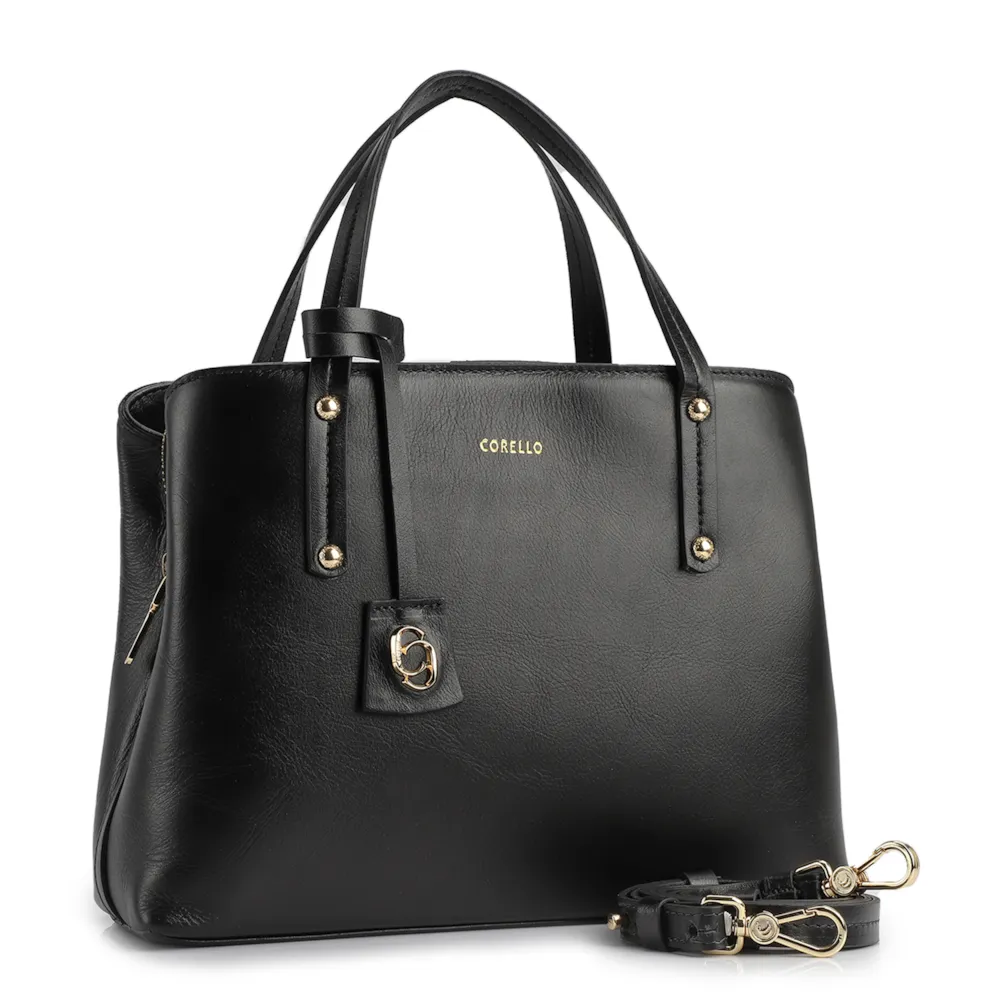 Bolsa Tote Couro Preto - imagem 3