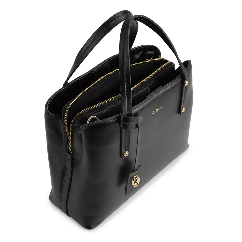 Bolsa Tote Couro Preto - imagem 5