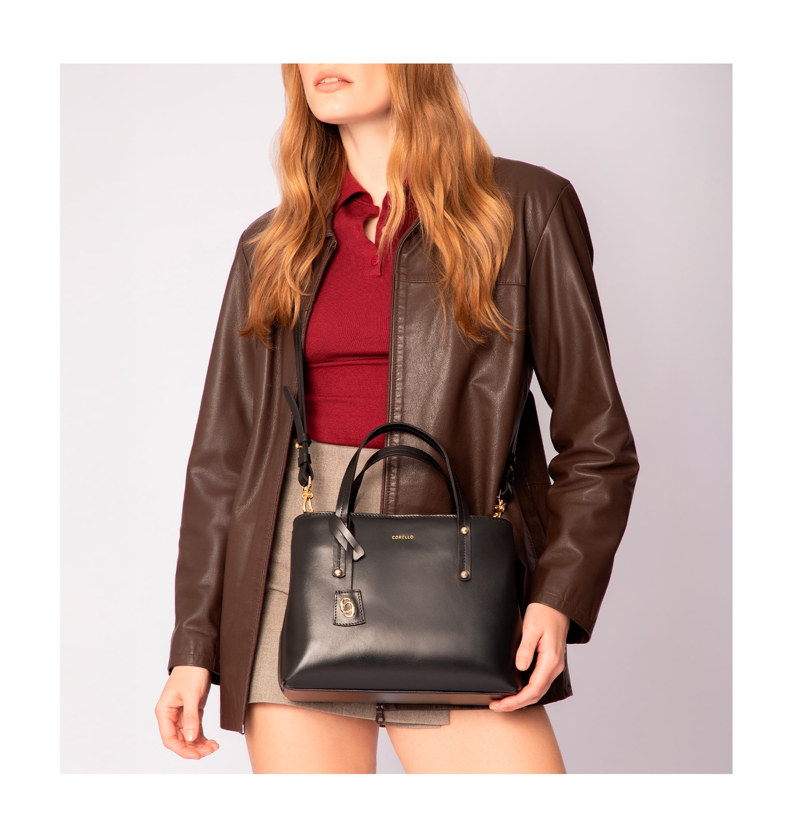 Bolsa Tote Couro Preto