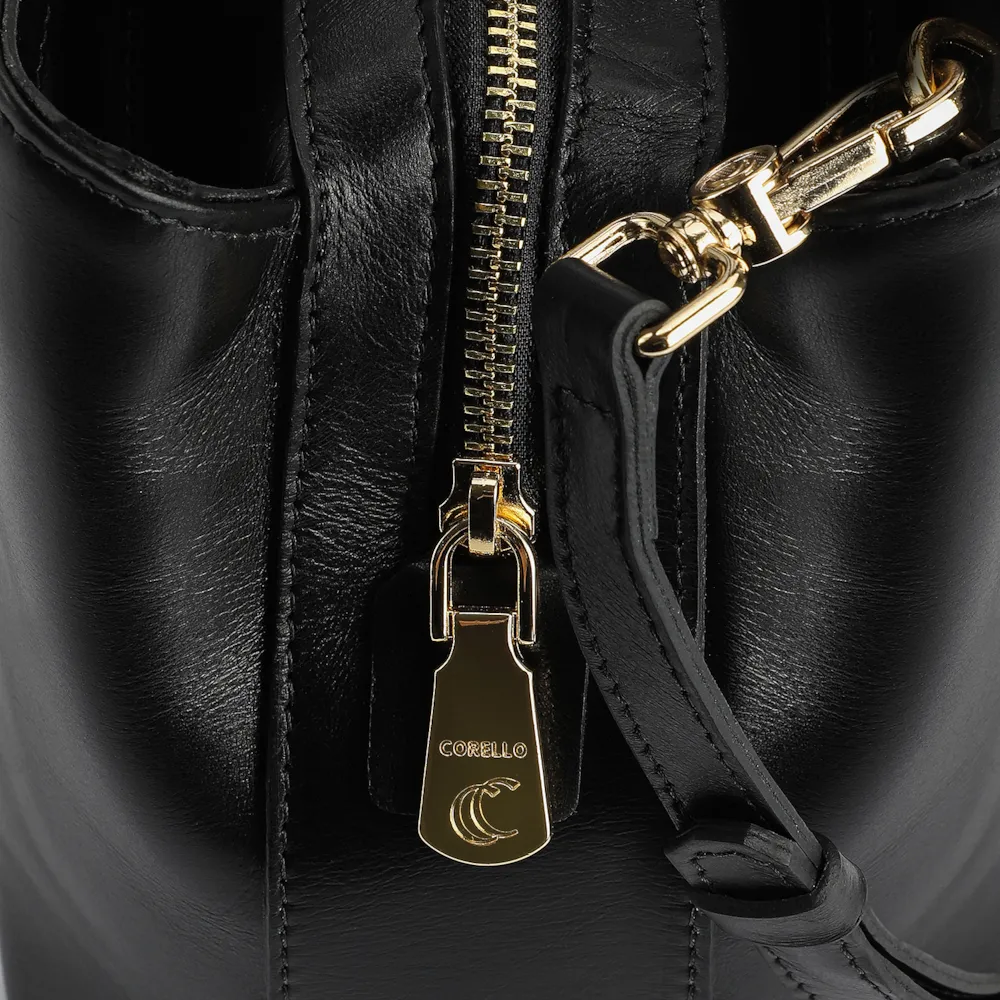 Bolsa Tote Couro Preto - imagem 5