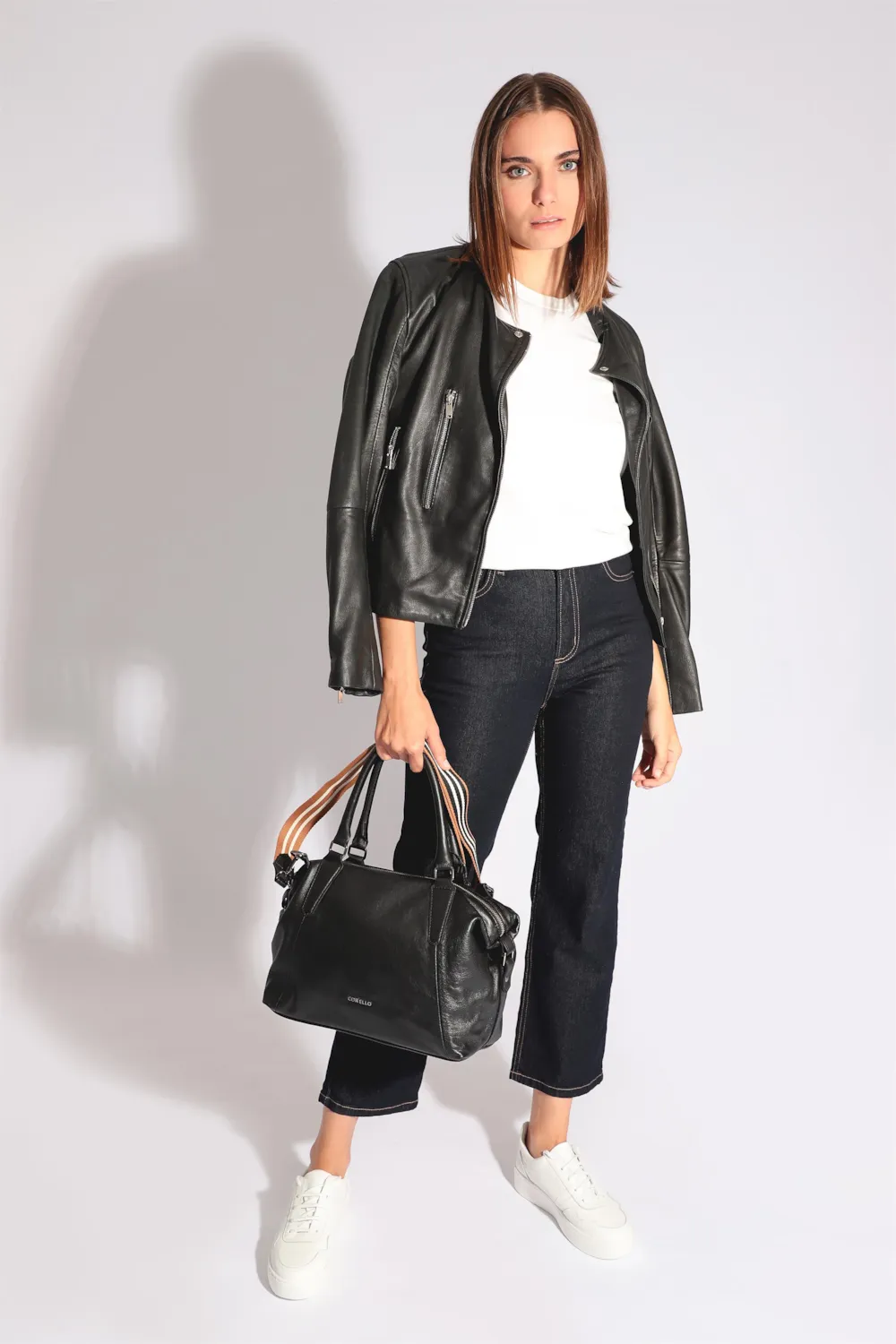 Bolsa Tote Couro Preto - imagem 2