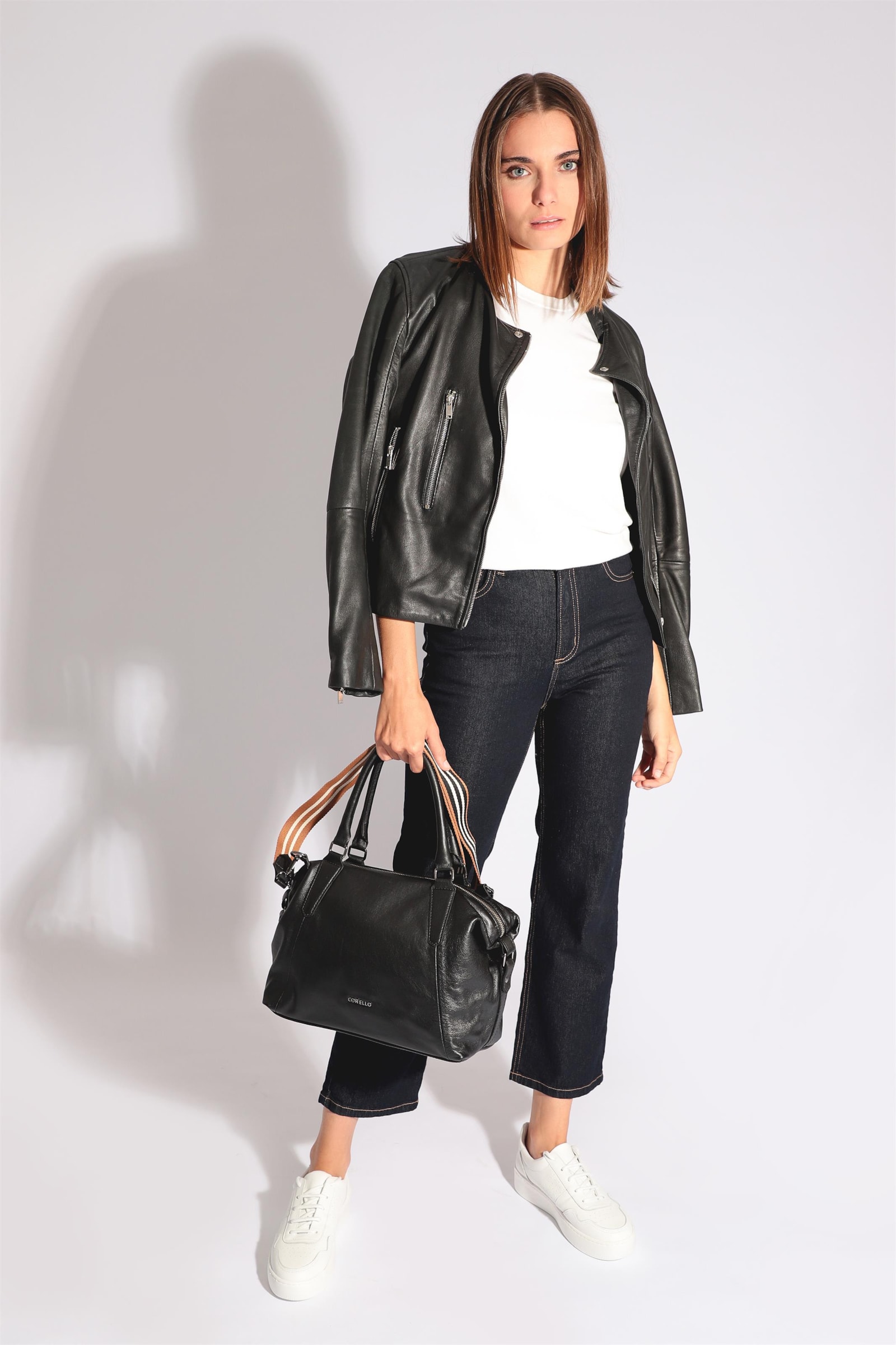 Bolsa Tote Couro Preto