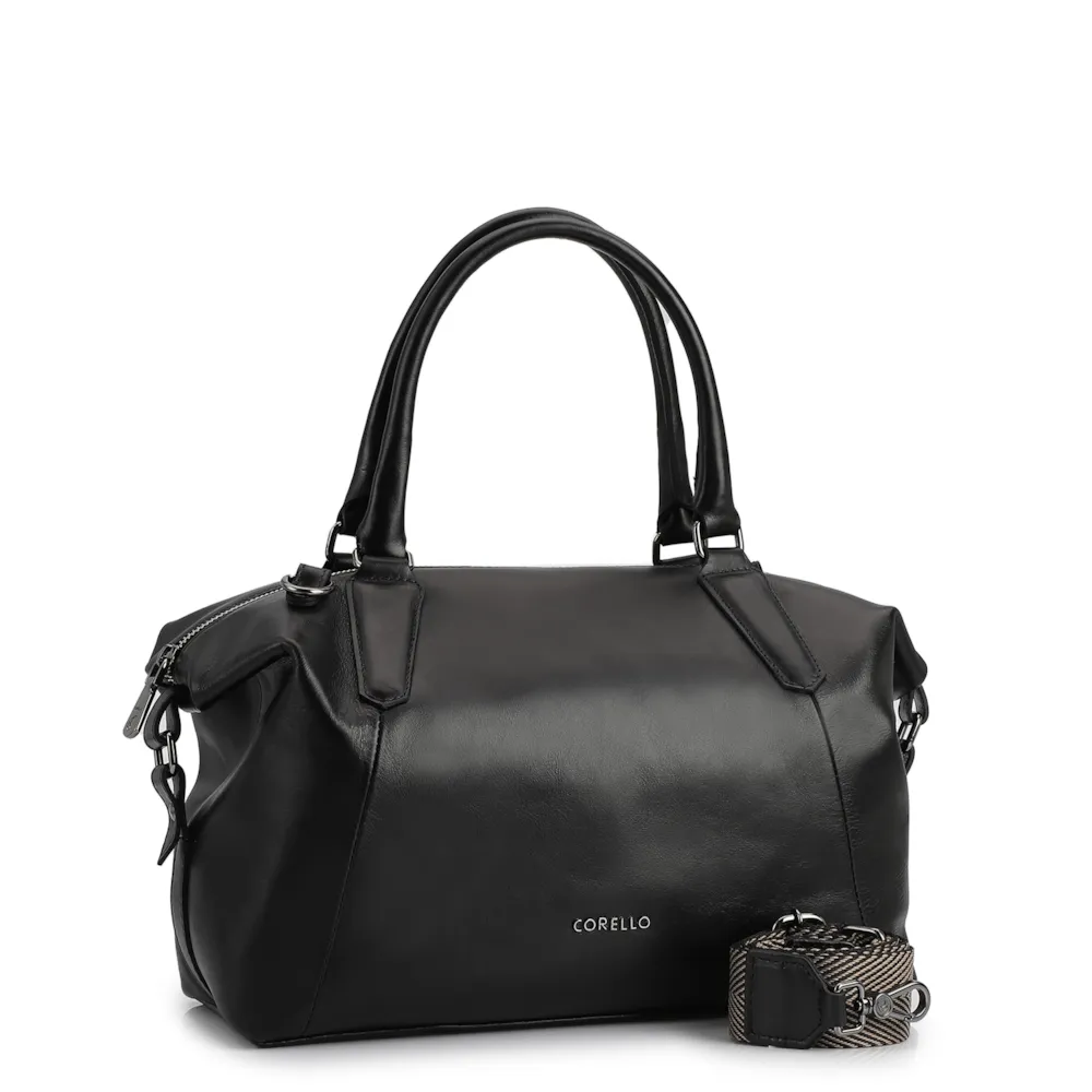 Bolsa Tote Couro Preto - imagem 3