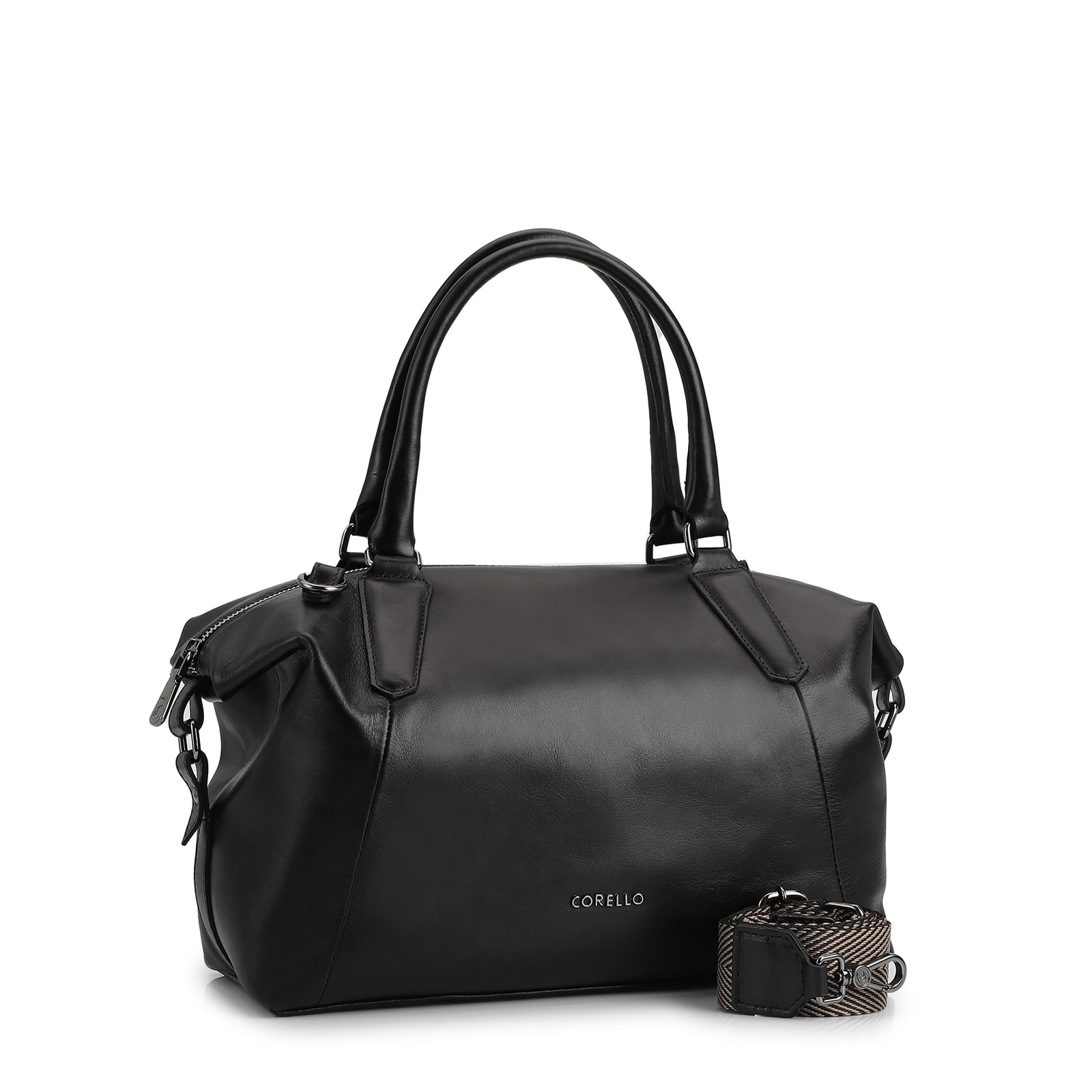 Bolsa Tote Couro Preto