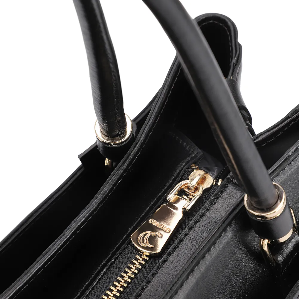 Bolsa Tote Couro Preto - imagem 5