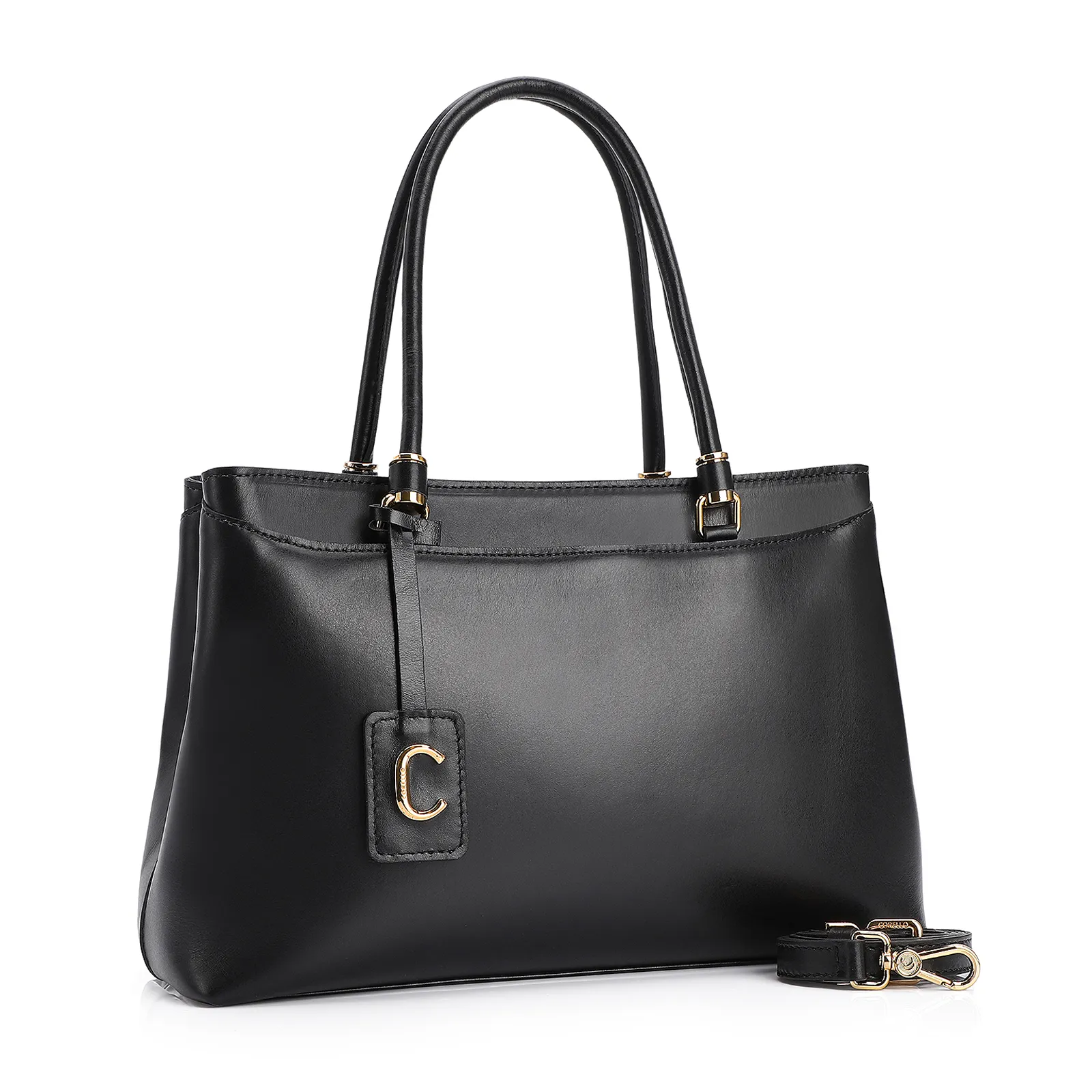 Bolsa Tote Couro Preto