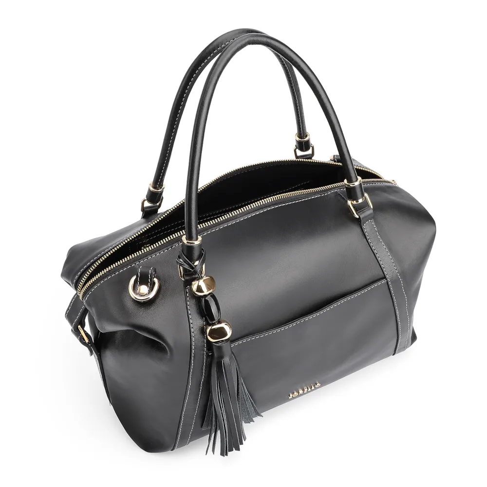 Bolsa Tote Couro Preto - imagem 4