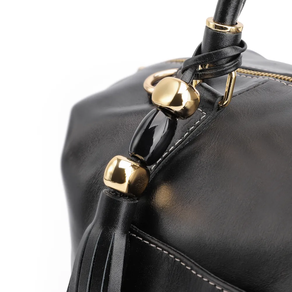 Bolsa Tote Couro Preto - imagem 7