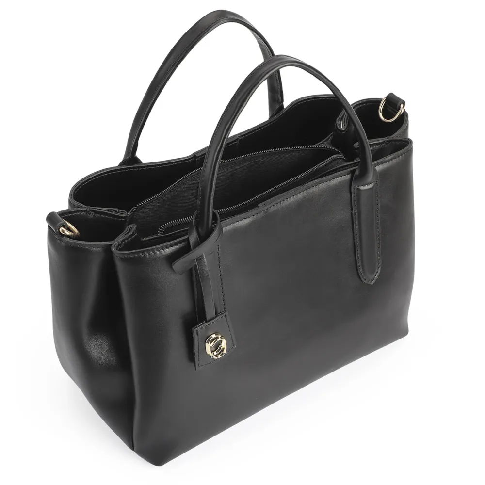 Bolsa Tote Couro Preto - imagem 4