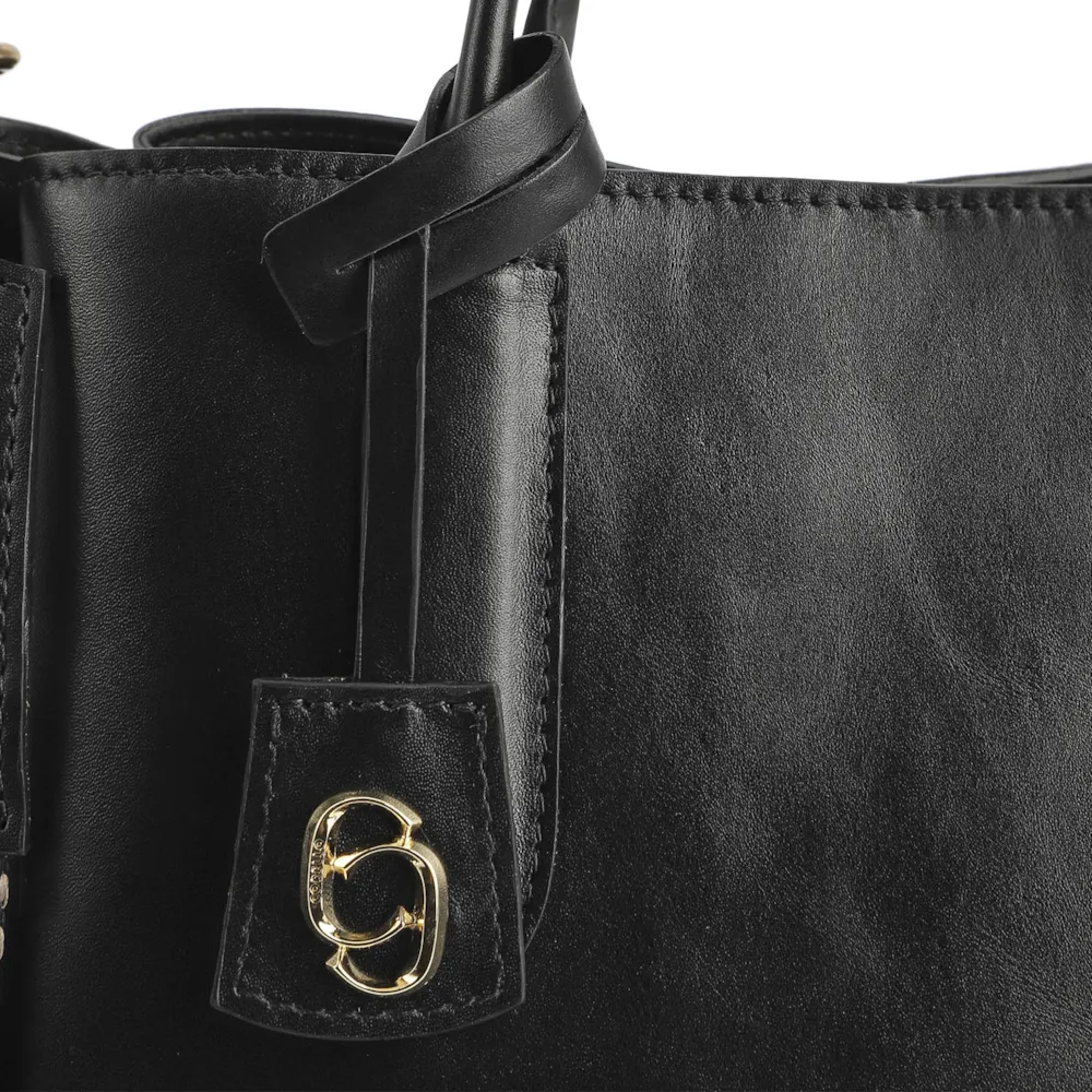 Bolsa Tote Couro Preto - imagem 6