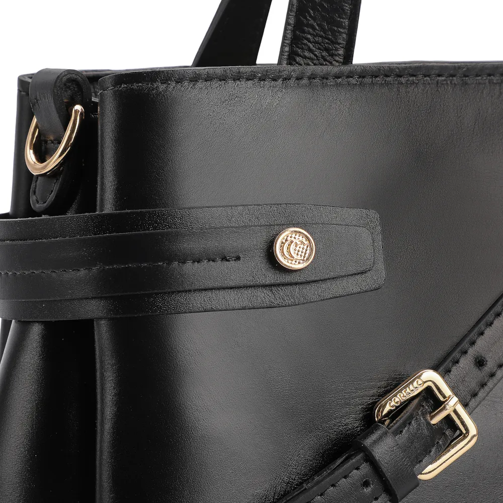 Bolsa Tote Couro Preto - imagem 5