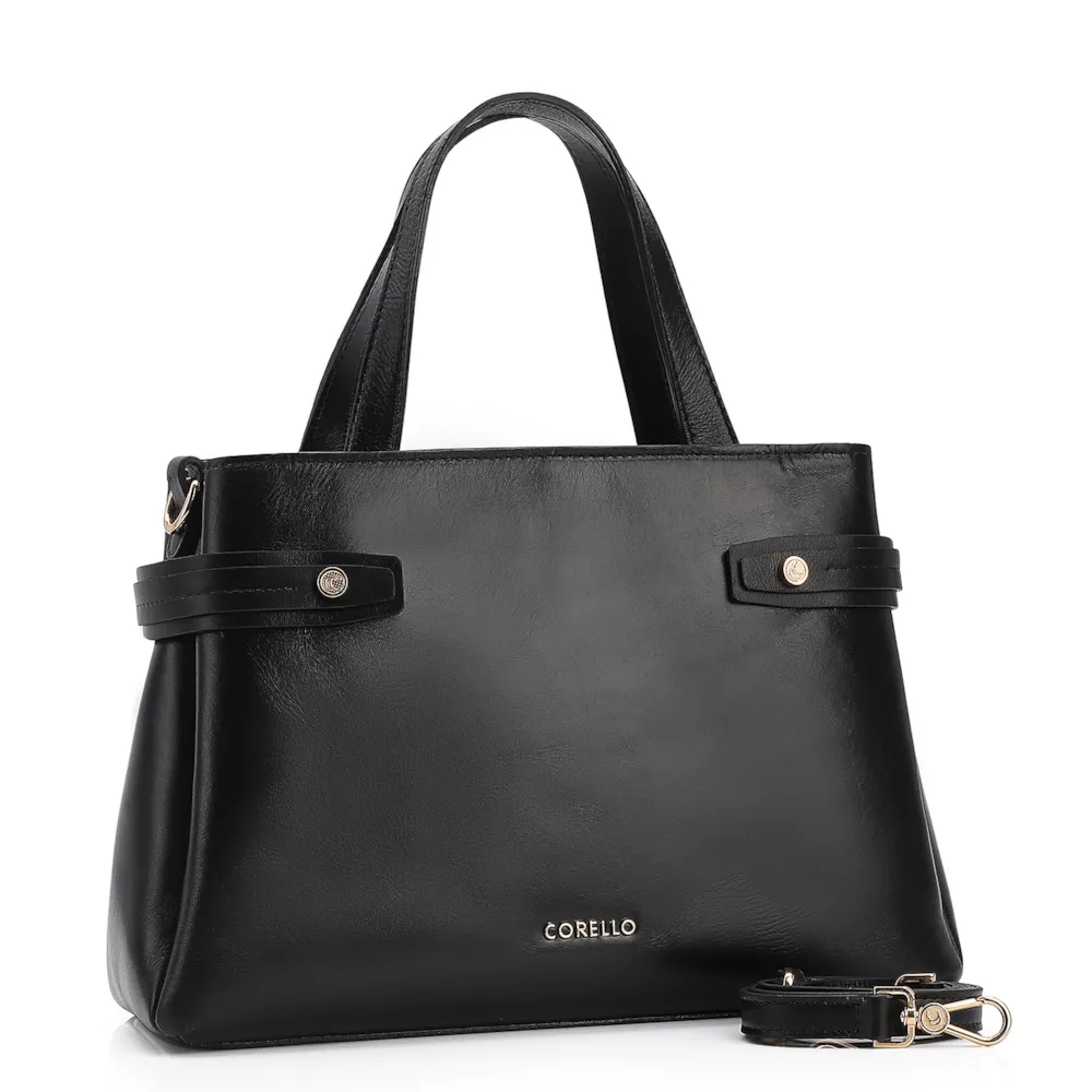 Bolsa Tote Couro Preto - imagem 2