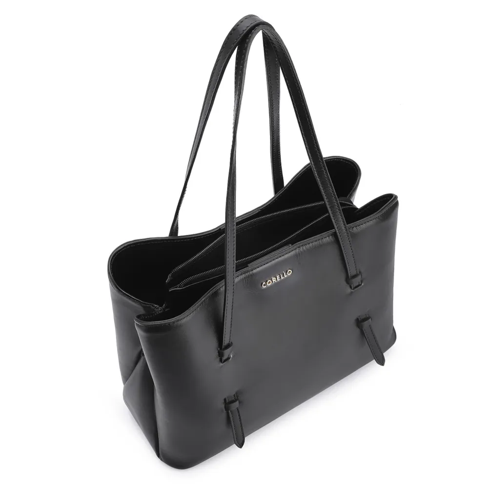 Bolsa Tote Couro Preto - imagem 4