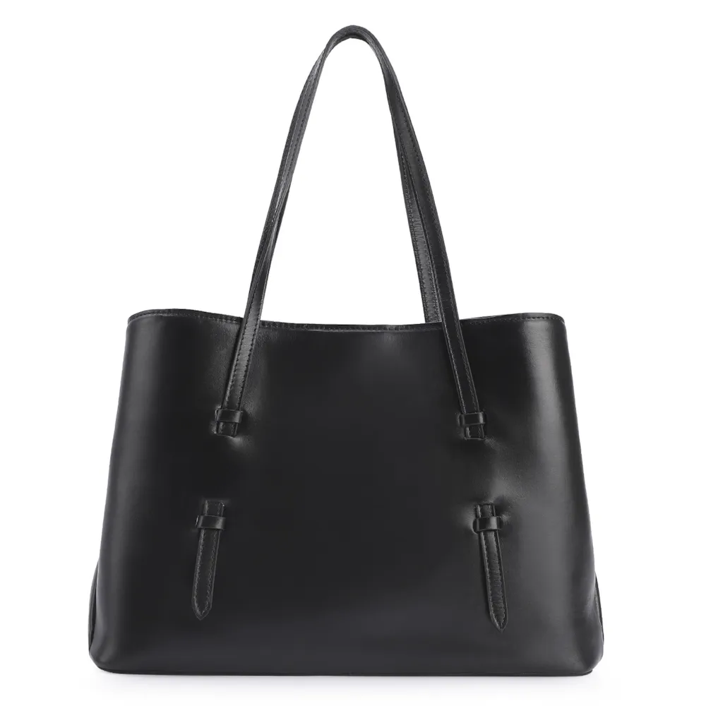 Bolsa Tote Couro Preto - imagem 3