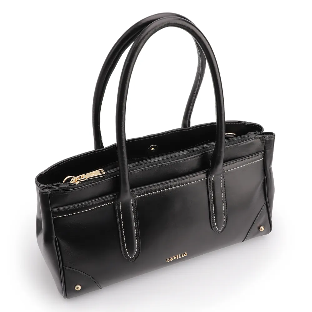 Bolsa Tote Couro Preto - imagem 4