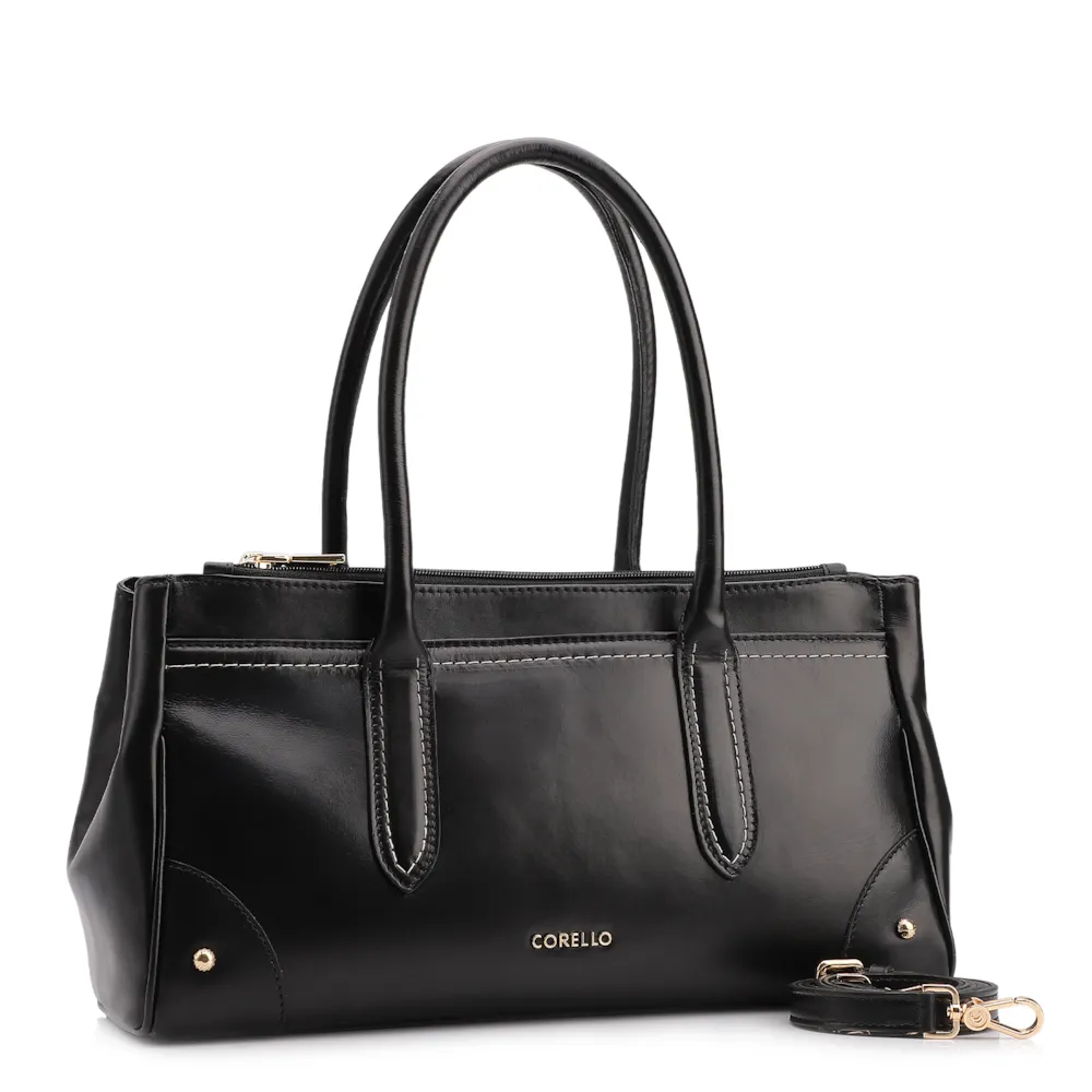Bolsa Tote Couro Preto - imagem 2