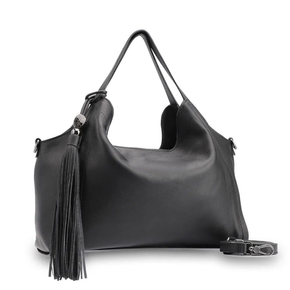 Bolsa Tote Couro Preto - imagem 3