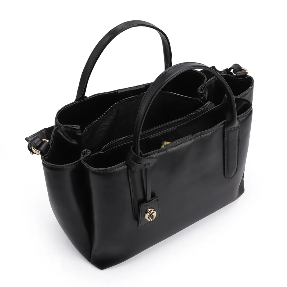 Bolsa Tote Couro Preto - imagem 4