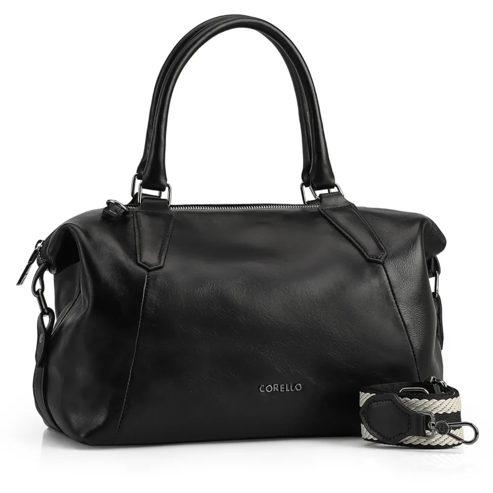 Bolsa Tote Couro Preto - imagem 2
