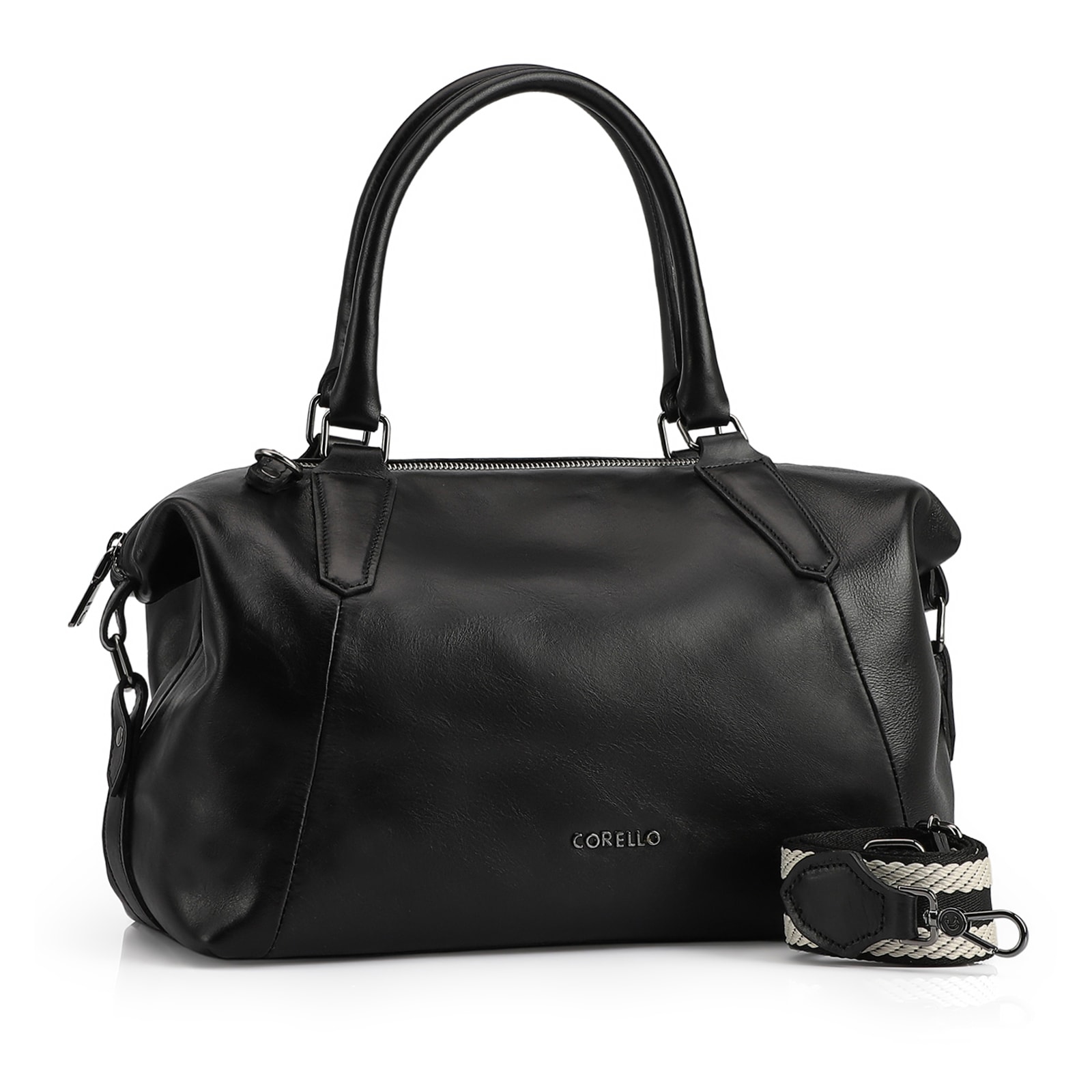 Bolsa Tote Couro Preto