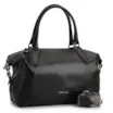 Bolsa Tote Couro Preto/Faixa - imagem 2