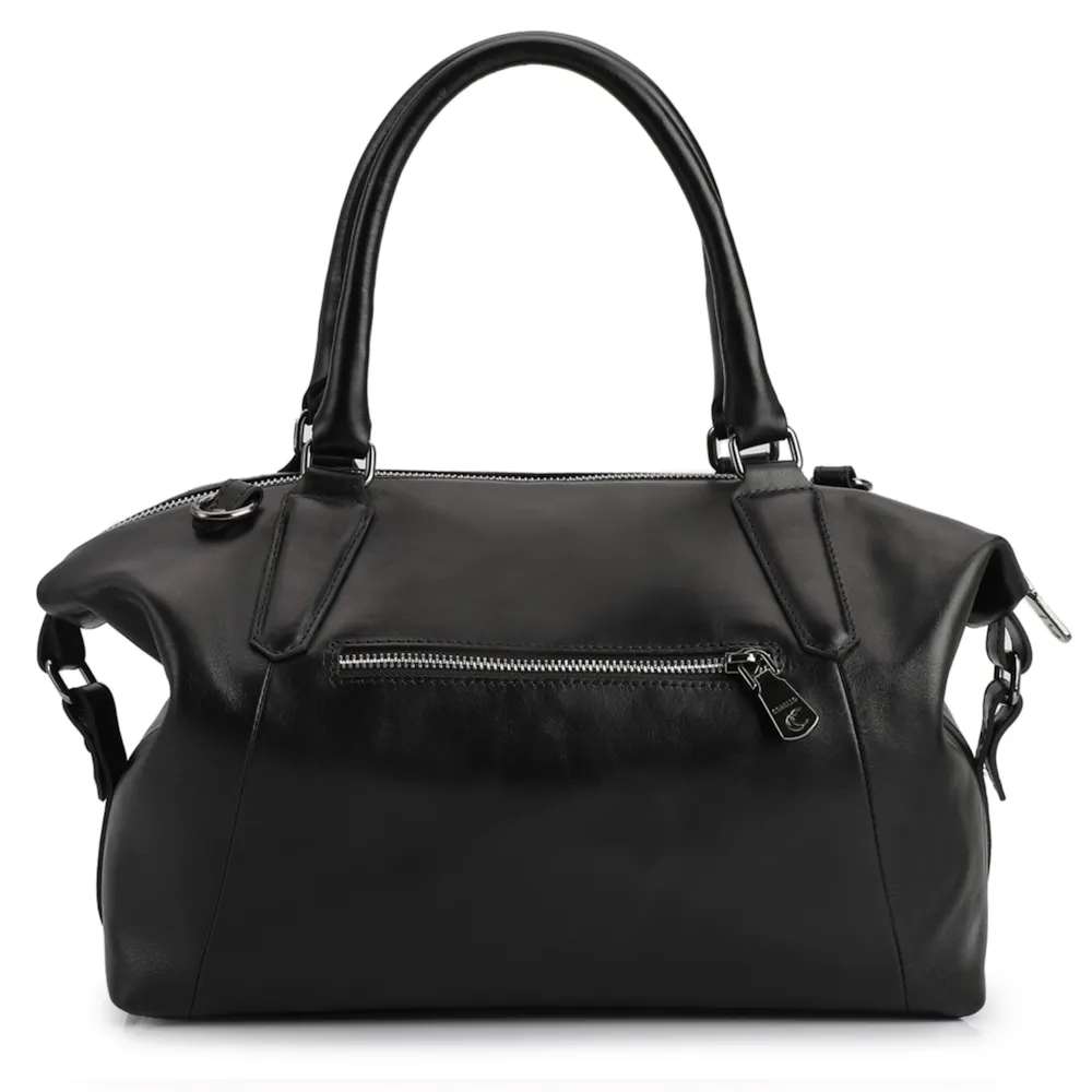 Bolsa Tote Couro Preto/Faixa - imagem 3