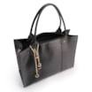 Bolsa Tote Couro Preto/Lezard Preto - imagem 4
