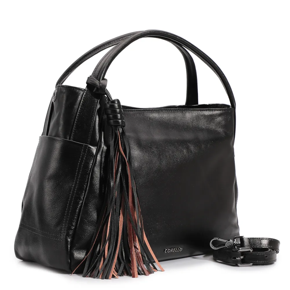 Bolsa Tote Couro Preto/Marrom - imagem 2