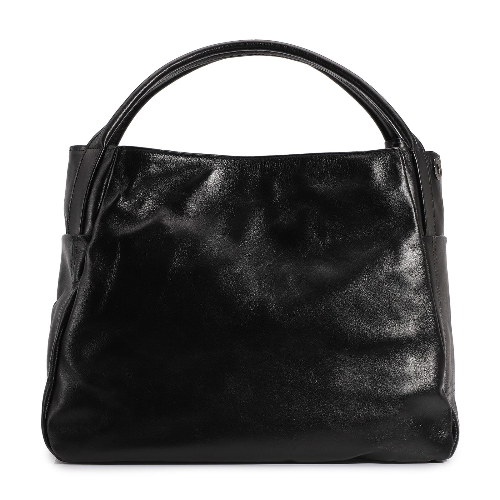 Bolsa Tote Couro Preto/Marrom