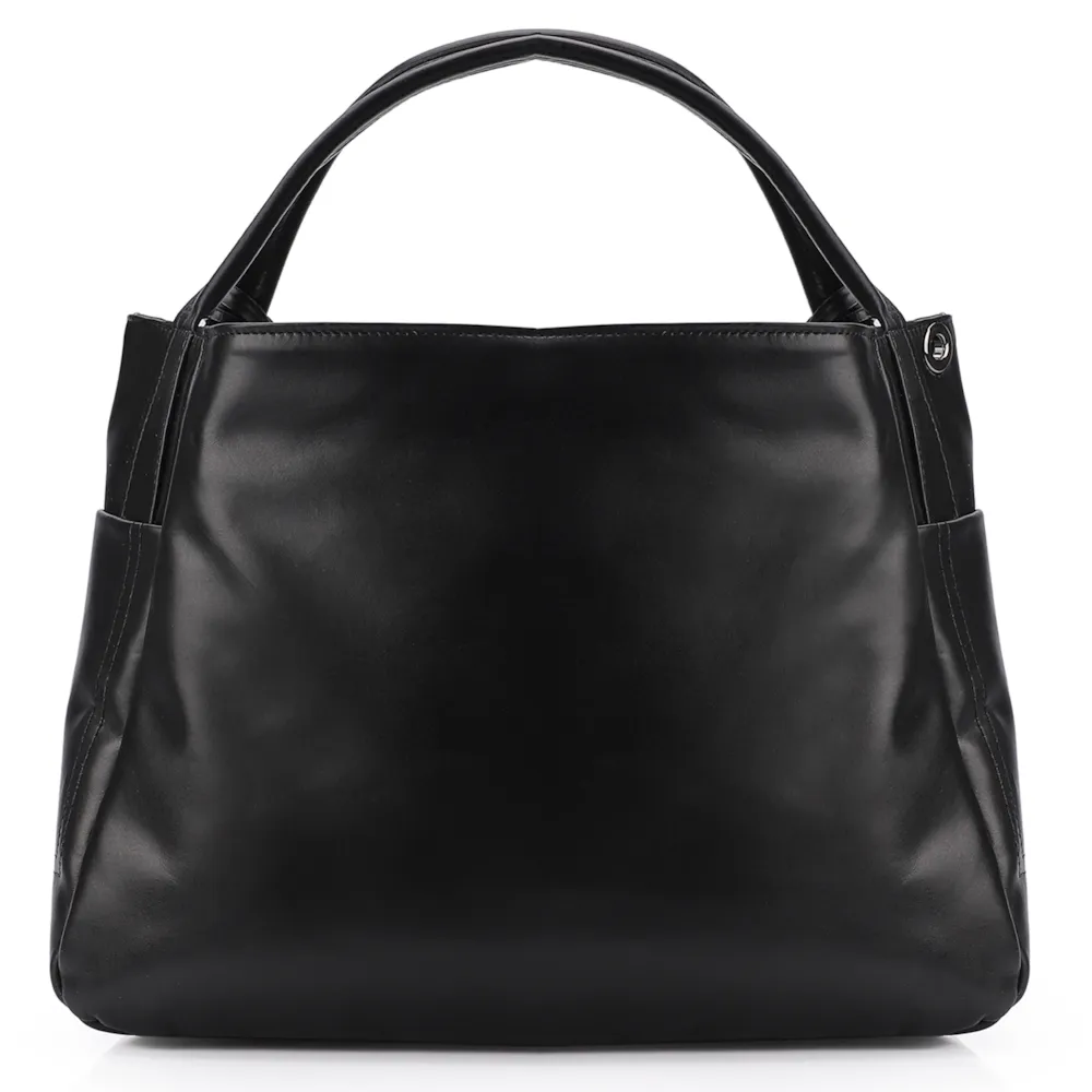 Bolsa Tote Couro Preto/Marrom - imagem 3