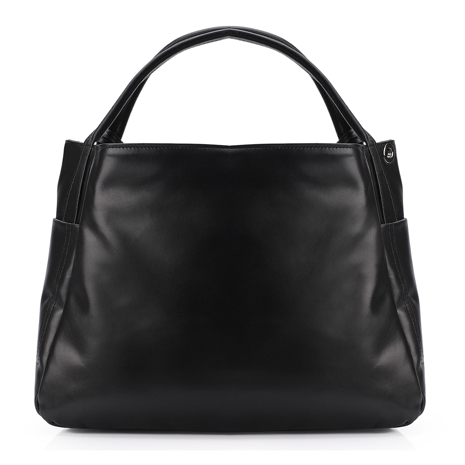 Bolsa Tote Couro Preto/Marrom