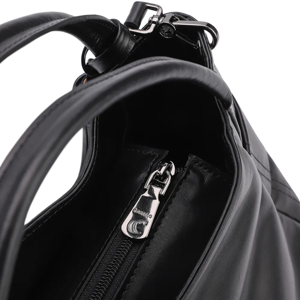 Bolsa Tote Couro Preto/Marrom - imagem 5