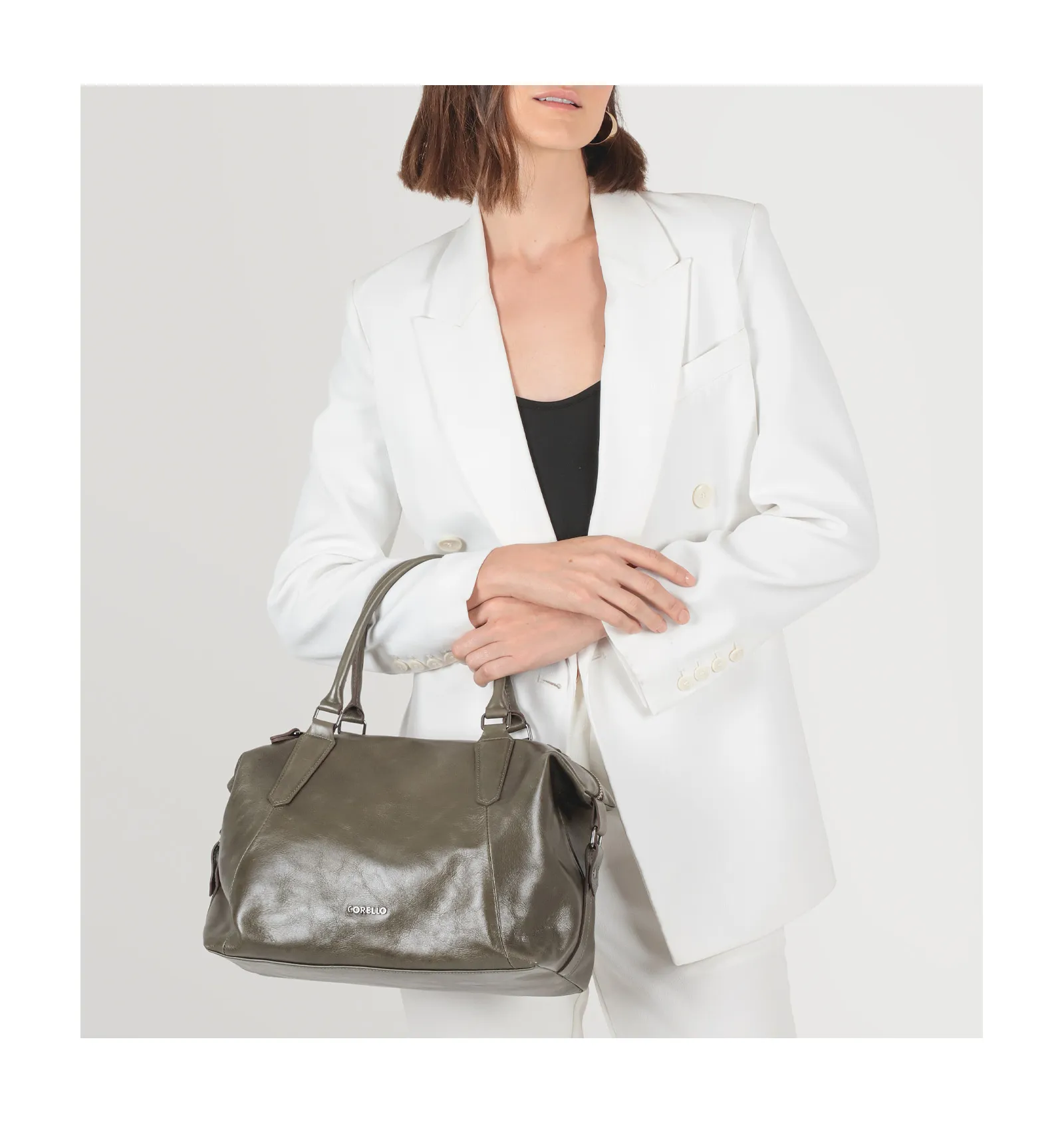 Bolsa Tote Couro Verde