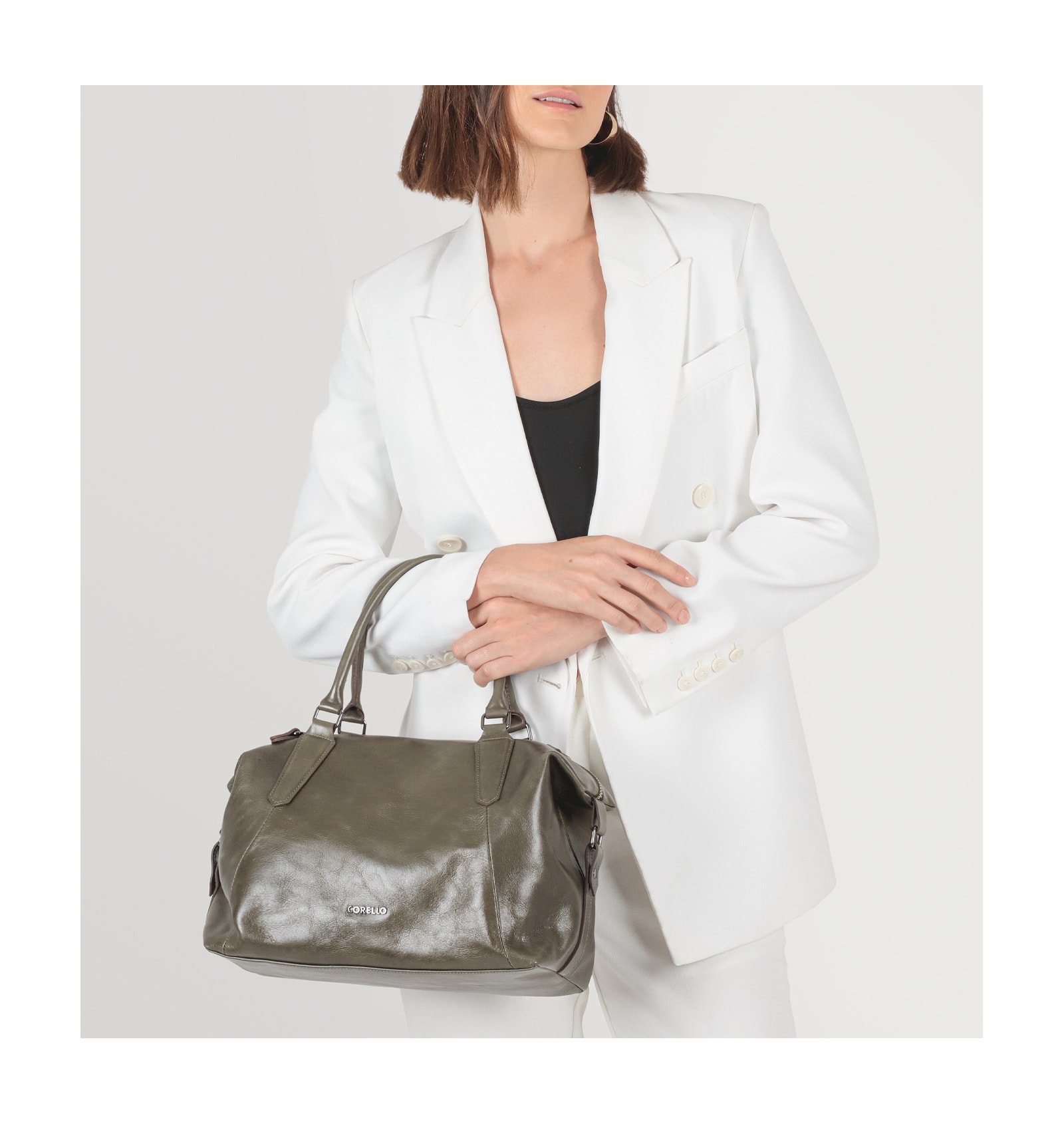 Bolsa Tote Couro Verde