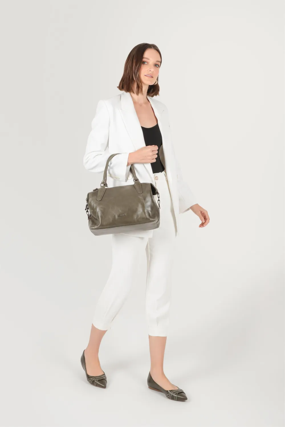 Bolsa Tote Couro Verde - imagem 8