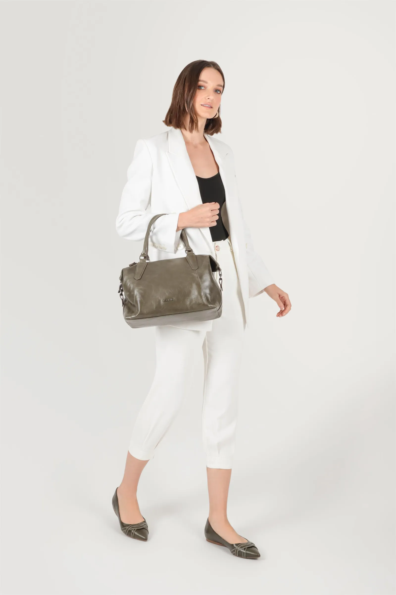 Bolsa Tote Couro Verde
