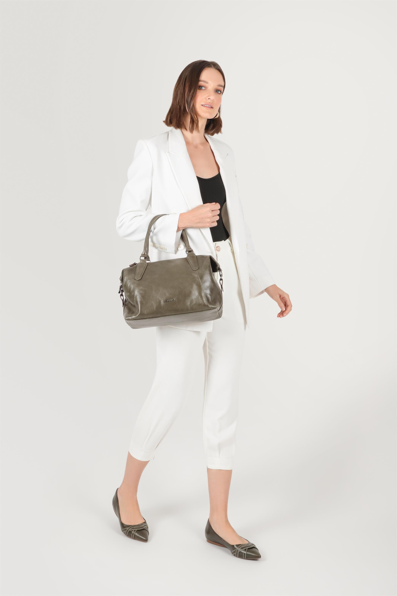 Bolsa Tote Couro Verde
