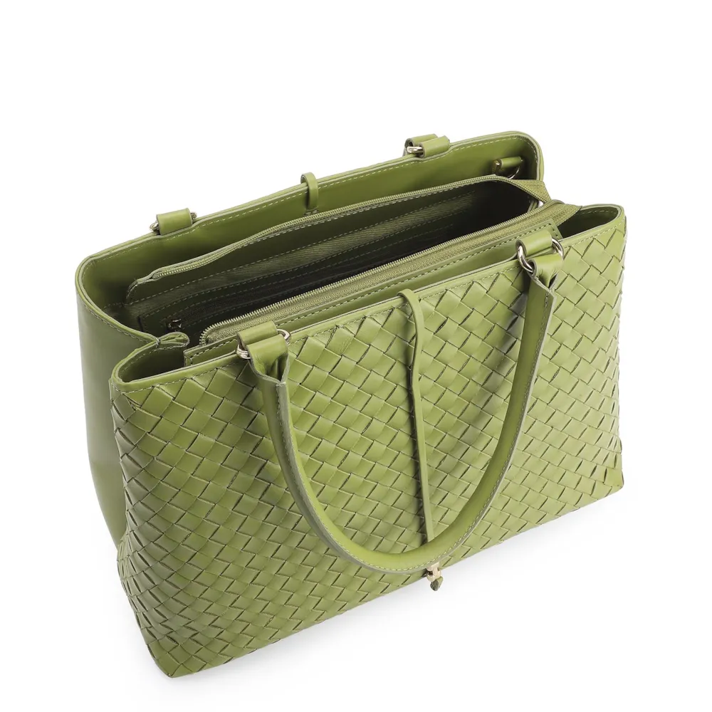 Bolsa Tote Couro Verde - imagem 4
